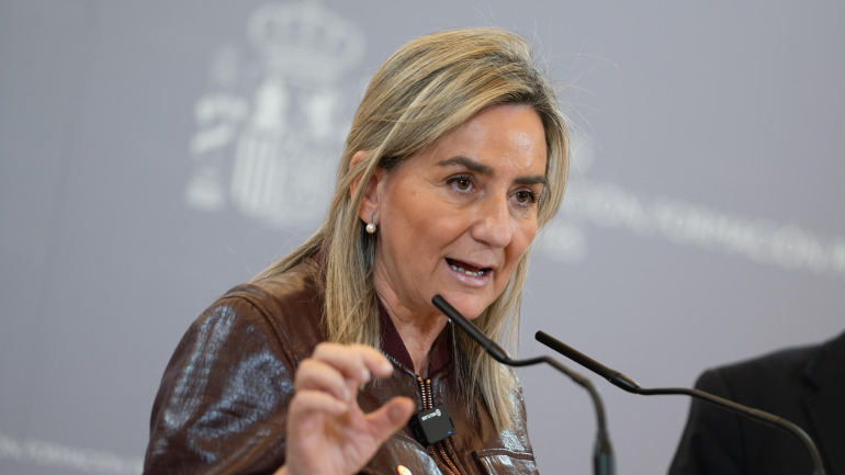 La ministra de Educación, Milagros Tolón, durante su rueda de prensa de este viernes