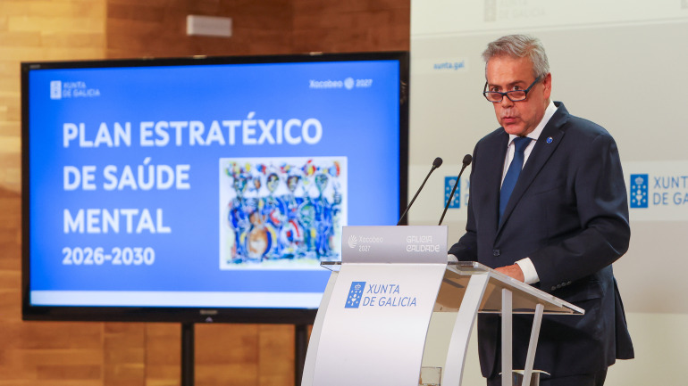 Gómez Caamaño, durante la rueda de prensa posterior al Consello de la Xunta, este lunes