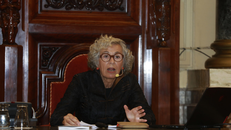 Rosario Sarmiento, nun acto do Instituto Cornide en María Pita