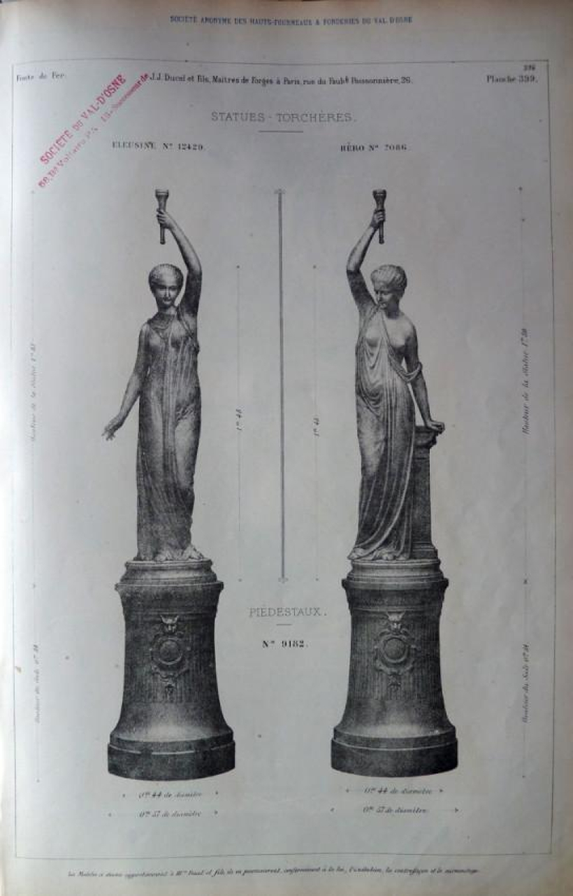 Estatua entorchada del catálogo de Ducel et Fils