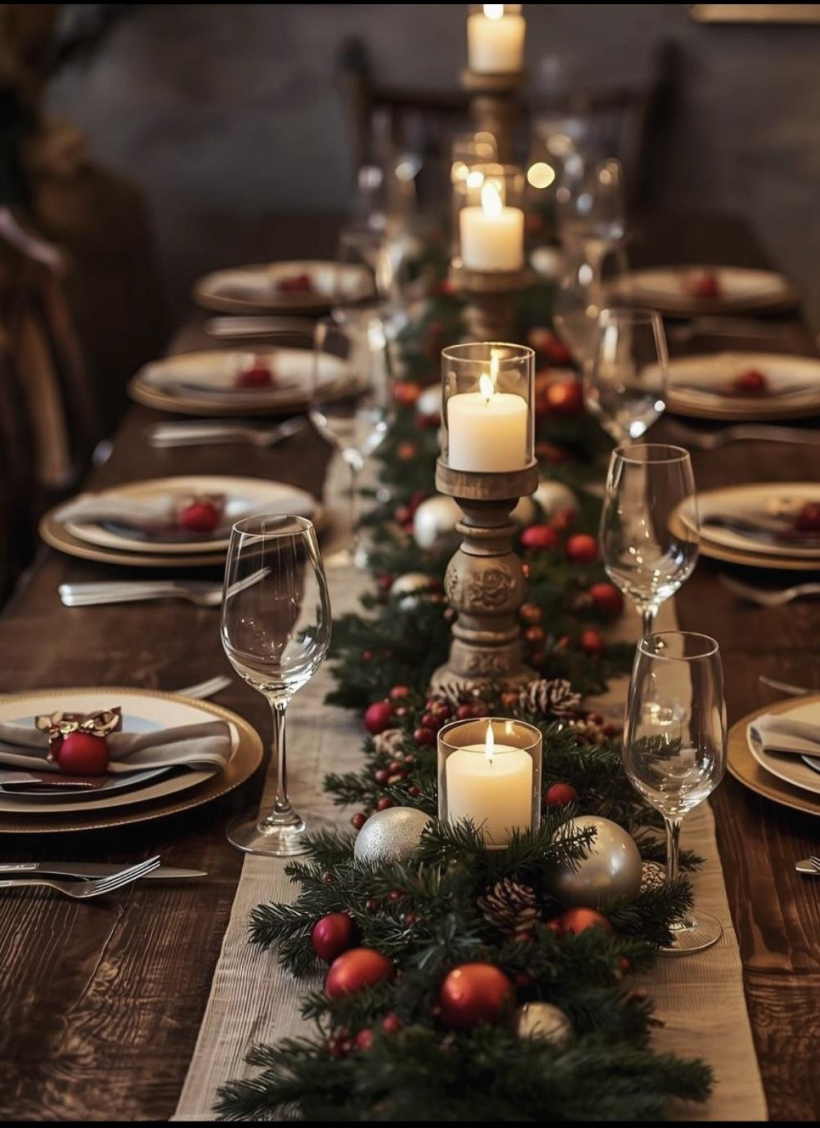 Decoración de mesas de Navidad