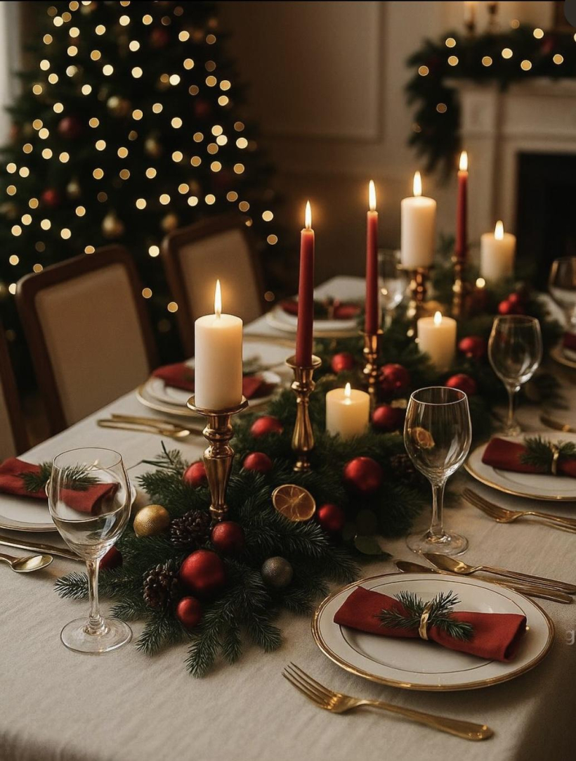 Decoración de mesas de Navidad