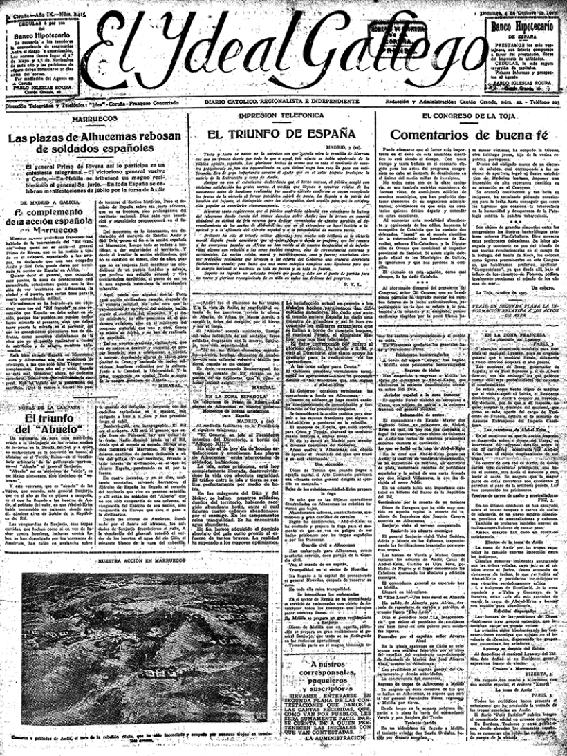 Portada del 4 de octubre del año 1925