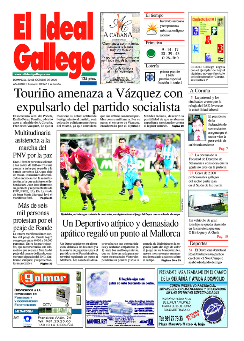 Domingo, 22 de octubre de 2000