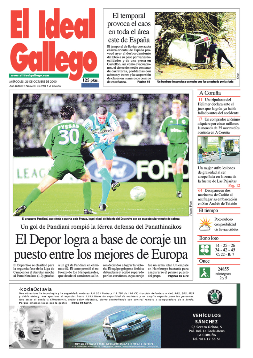Miércoles, 25 de octubre de 2000