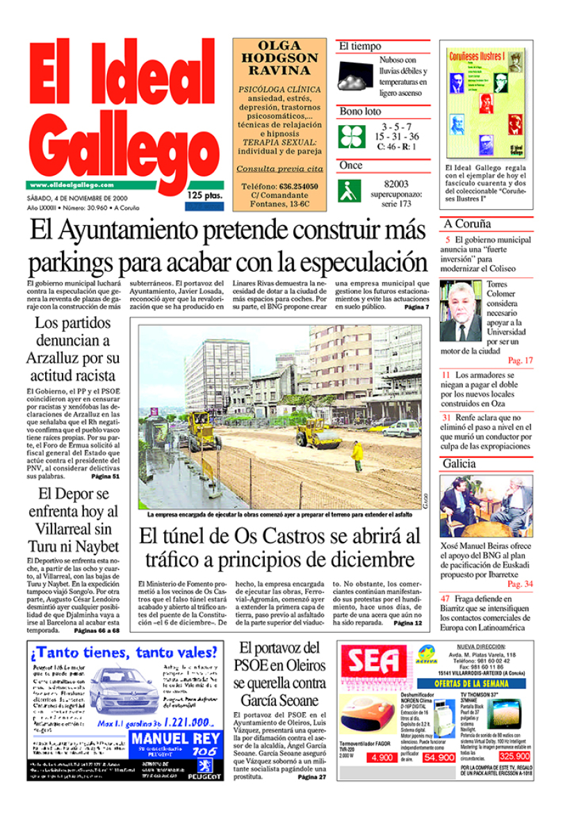 Sábado, 4 de noviembre de 2000