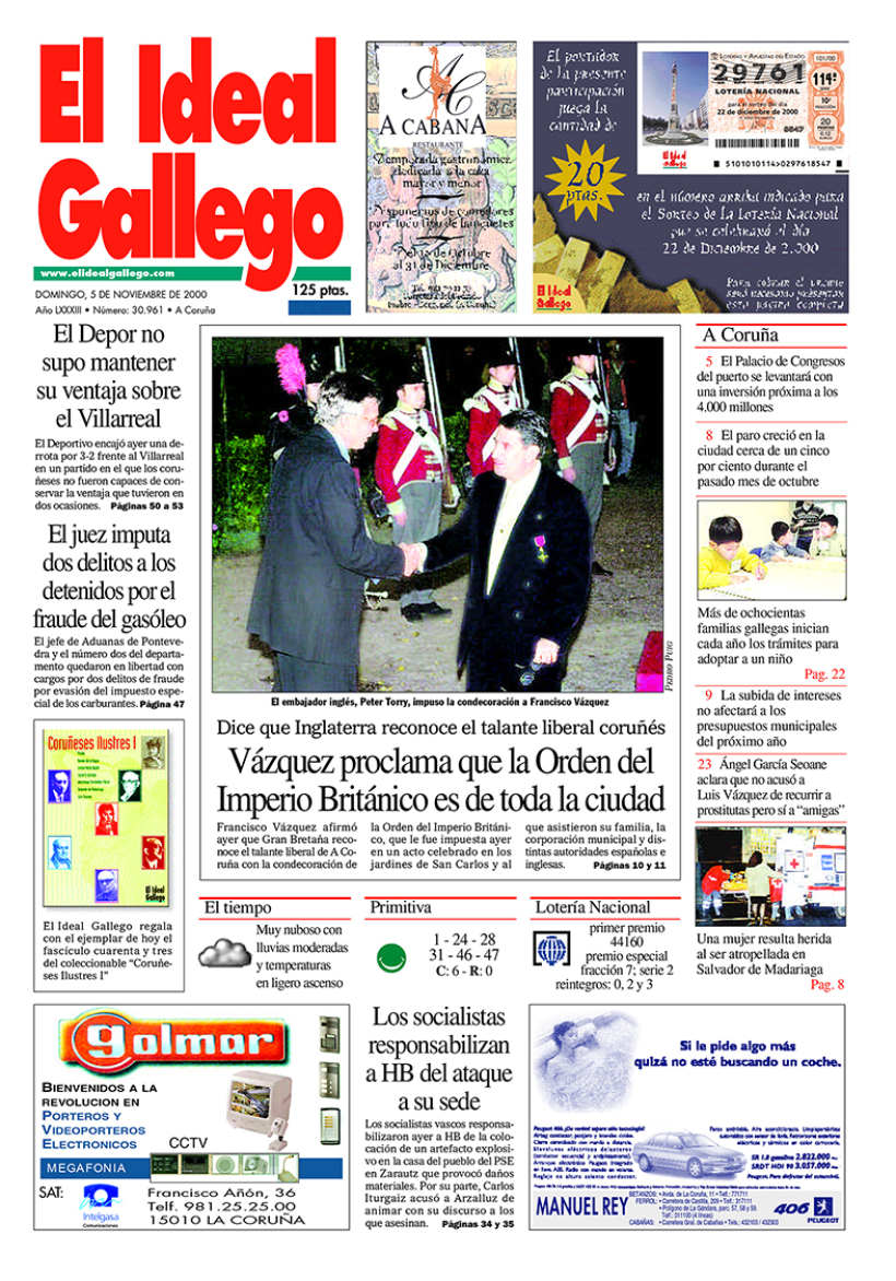 Domingo, 5 de noviembre de 2000