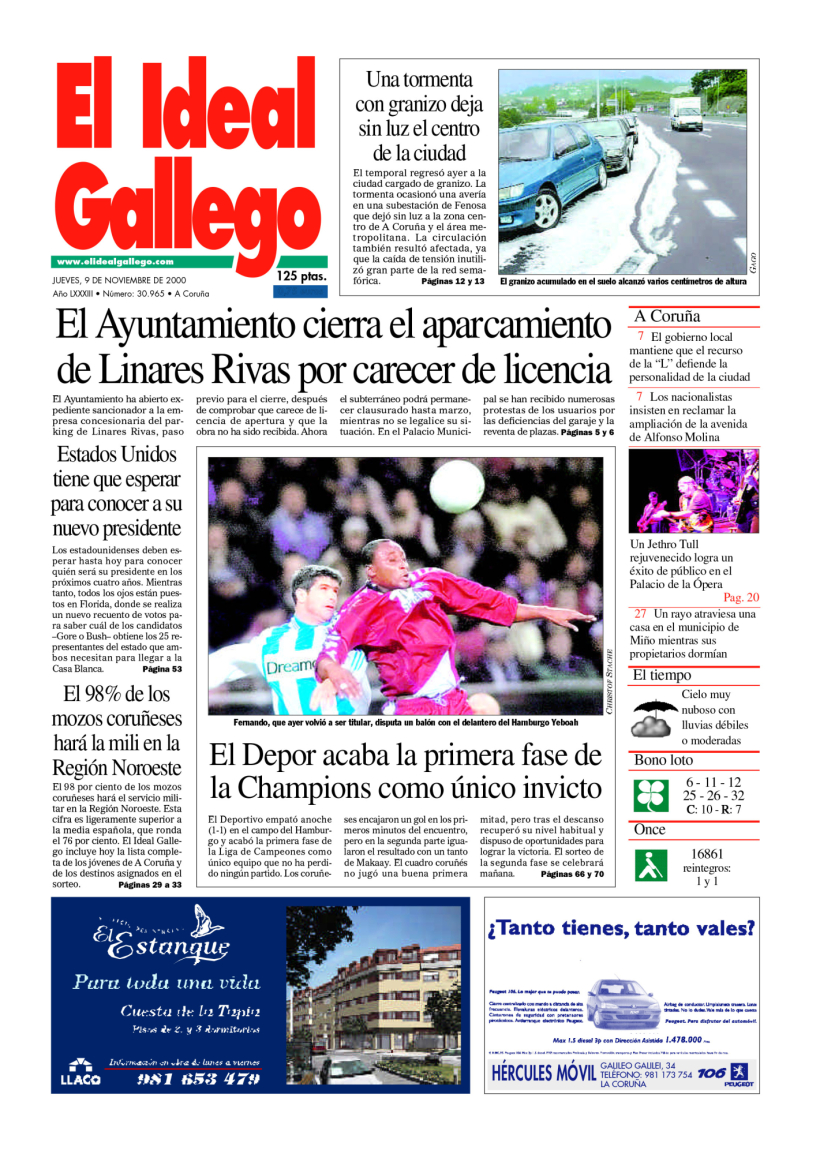 Jueves, 09 de noviembre de 2000