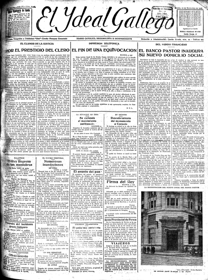 Martes, 10 de noviembre de 1925