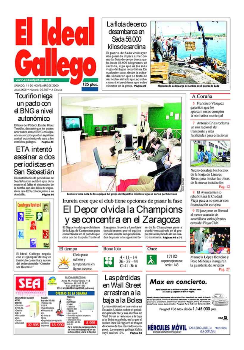 Sábado, 11 de noviembre de 2000