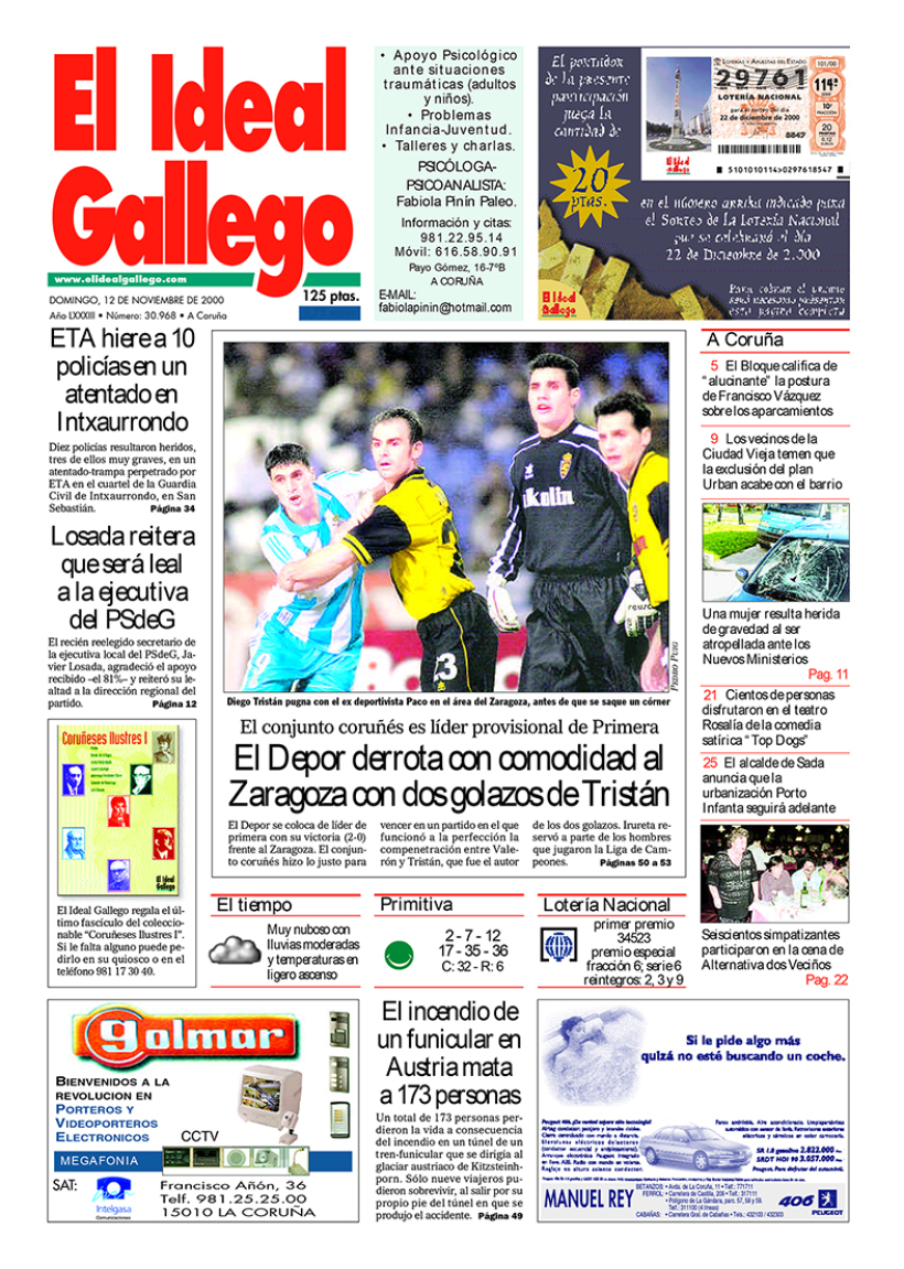 Domingo, 12 de noviembre de 2000