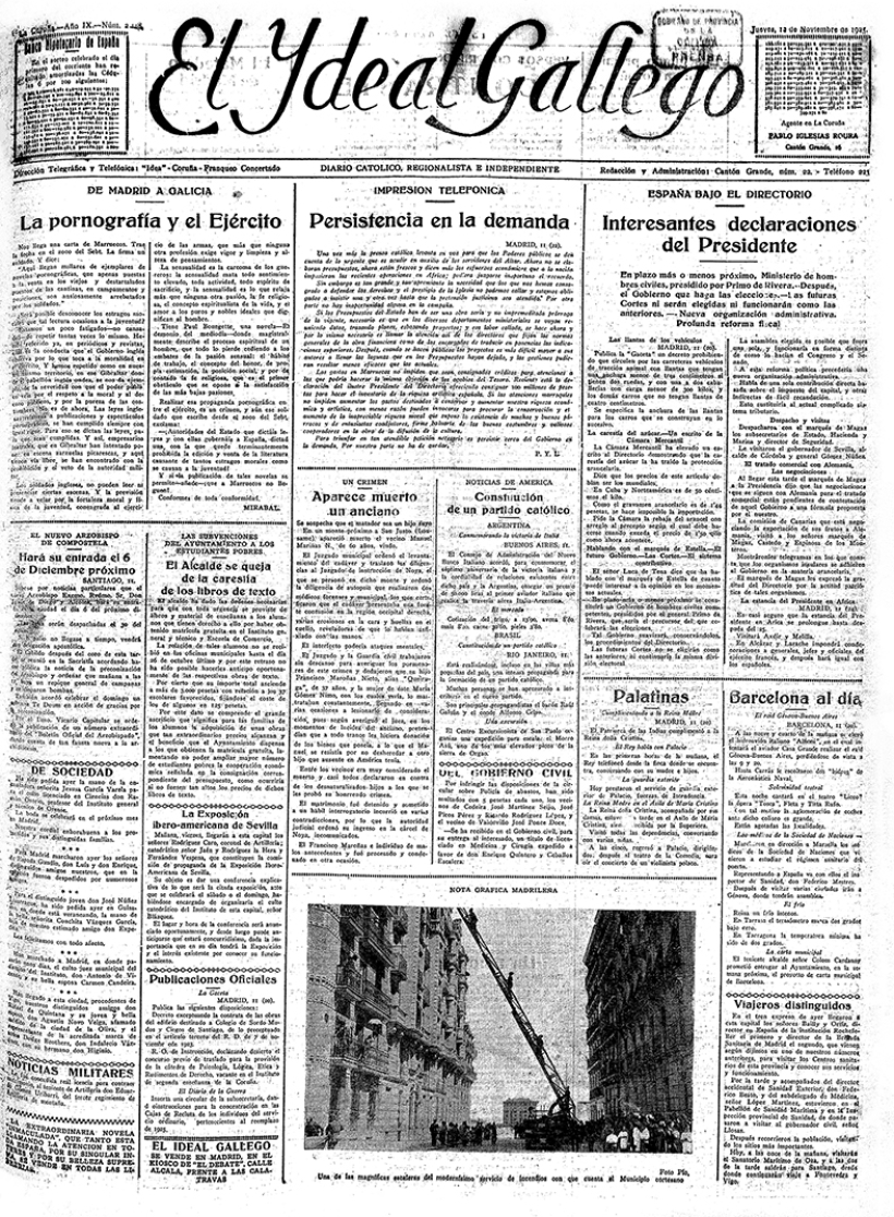 Jueves, 12 de noviembre de 1925