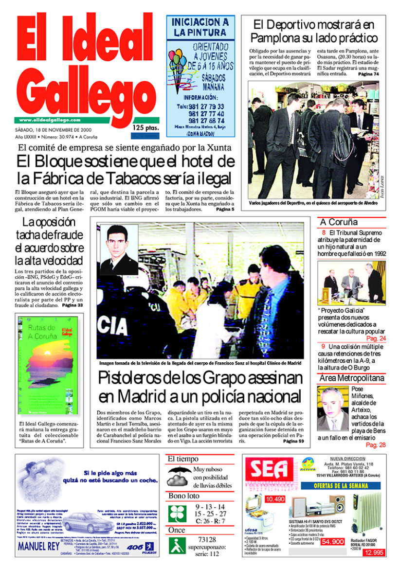 Sábado, 18 de noviembre de 2000