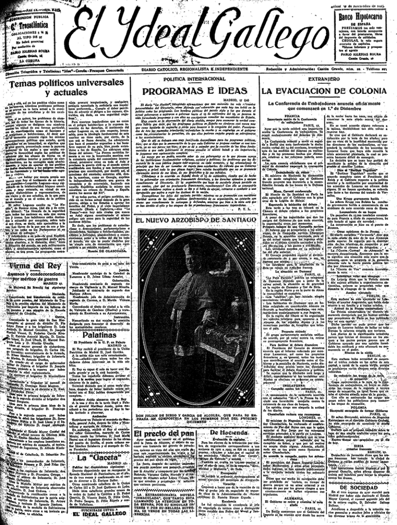 Miércoles, 18 de noviembre de 1925