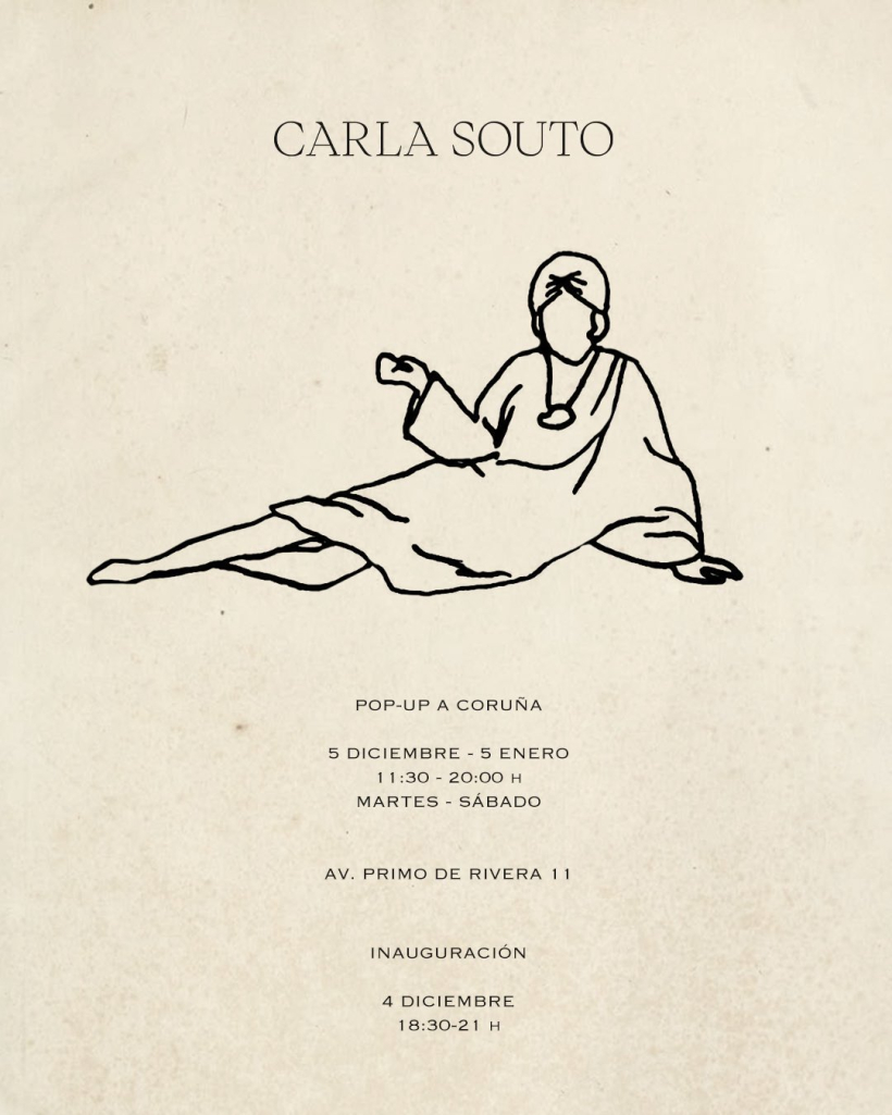 El cartel de la Pop-Up de Carla Souto
