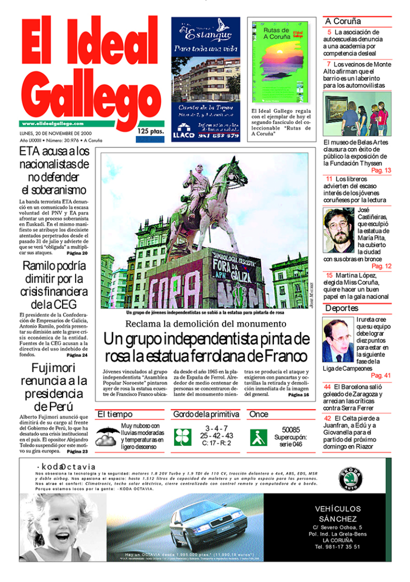 Lunes, 20 de noviembre de 2000