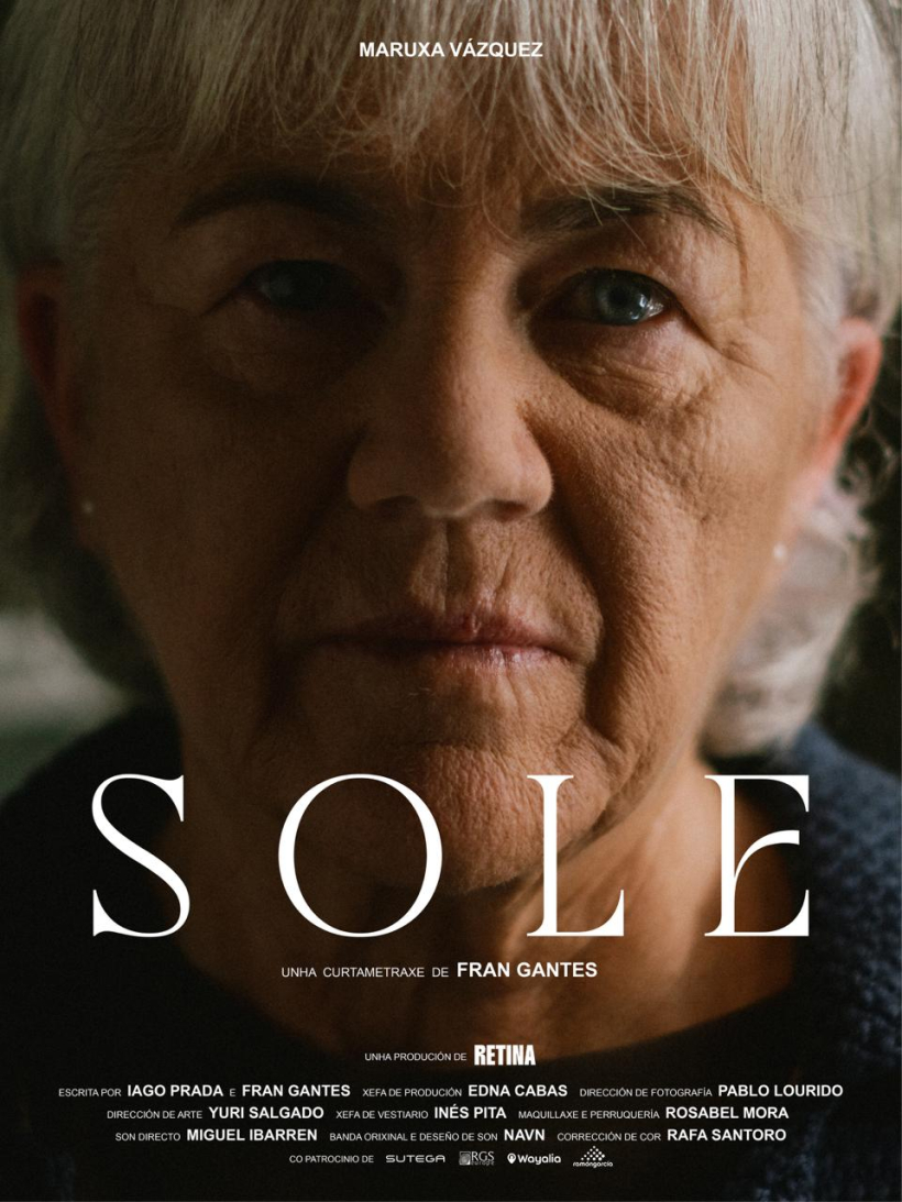 Cartel de “SOLE”, cortometraje gallego que pone el foco en la soledad y la fragilidad en la vejez, una realidad que Wayalia conoce muy de cerca