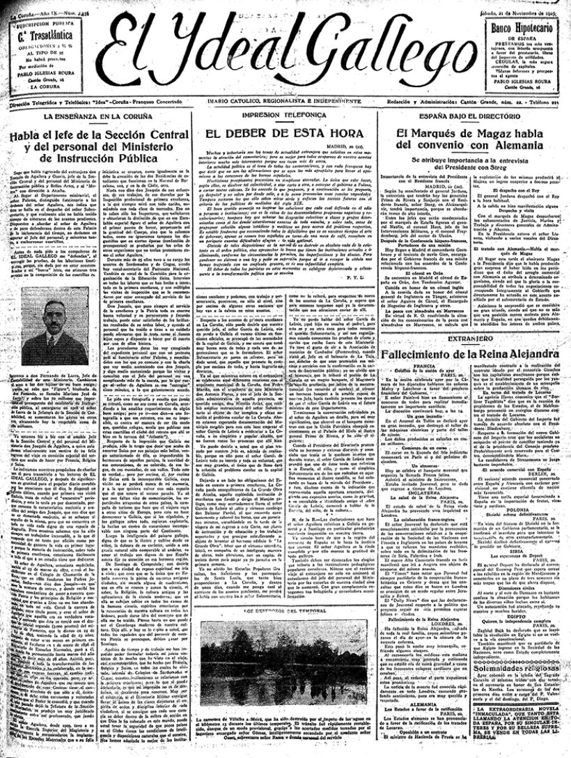 Sábado, 21 de noviembre de 1925