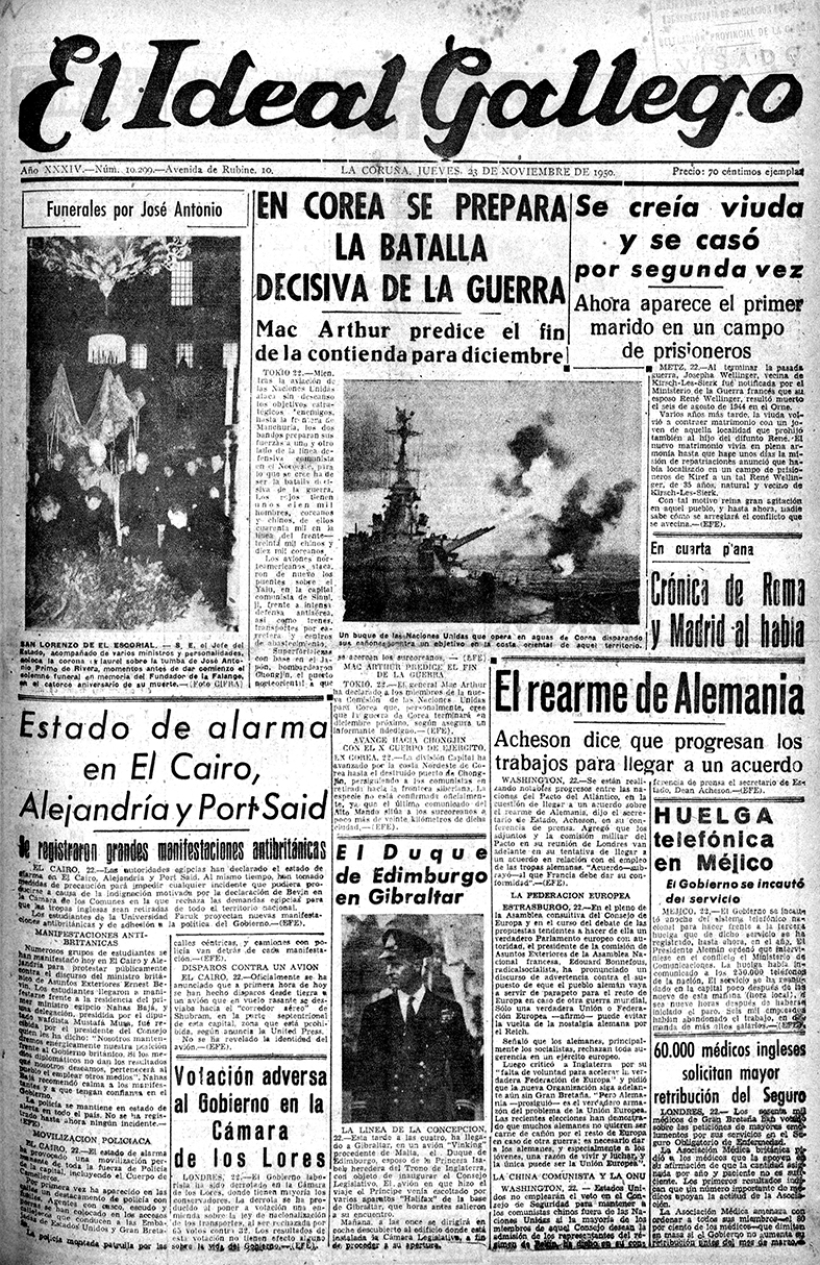 Jueves, 23 de noviembre 1950