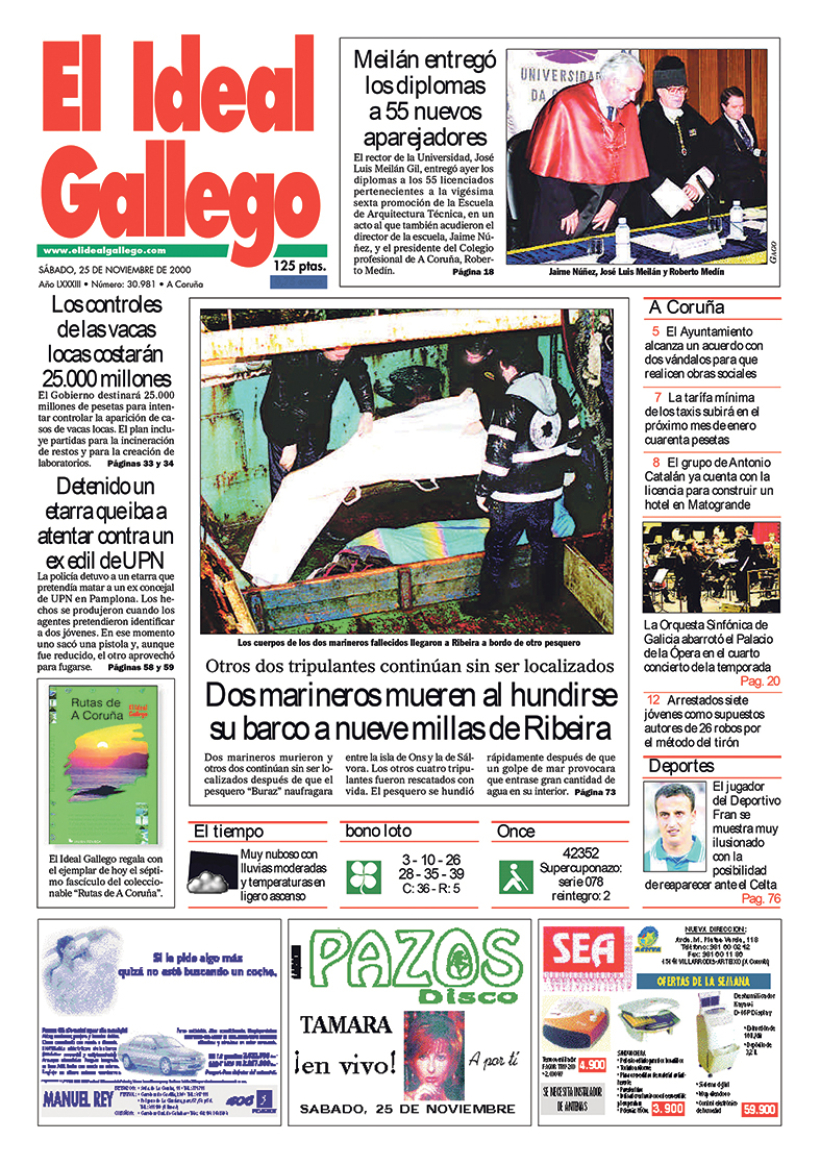 Sábado, 25 de noviembre de 2000