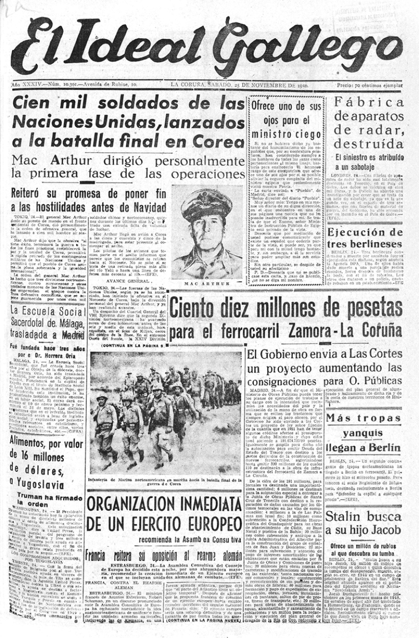 Sábado, 25 de noviembre de 1950