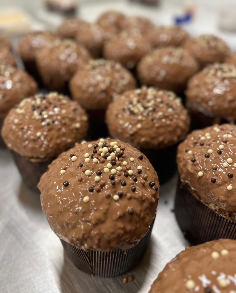 Panettones de tres chocolates de Habaziro