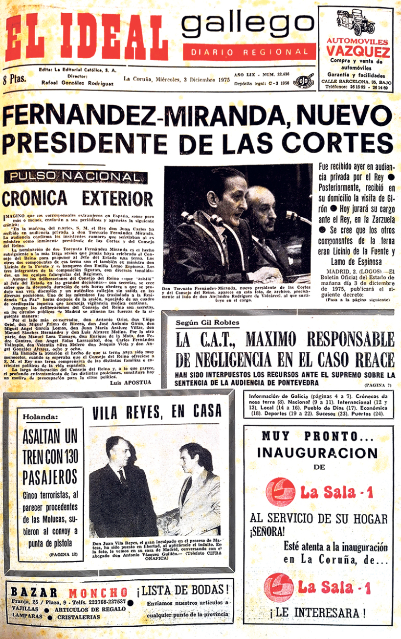 Miércoles, 3 de diciembre de 1975