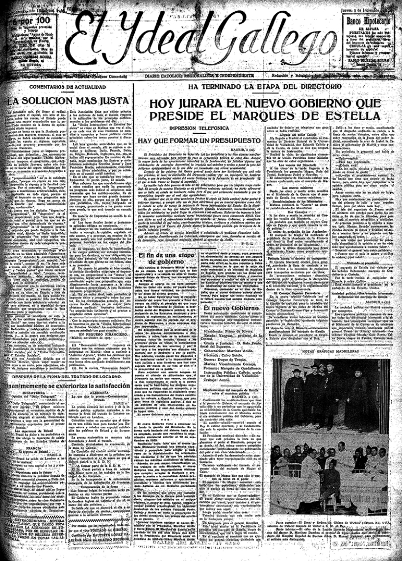 Jueves, 3 de diciembre de 1925