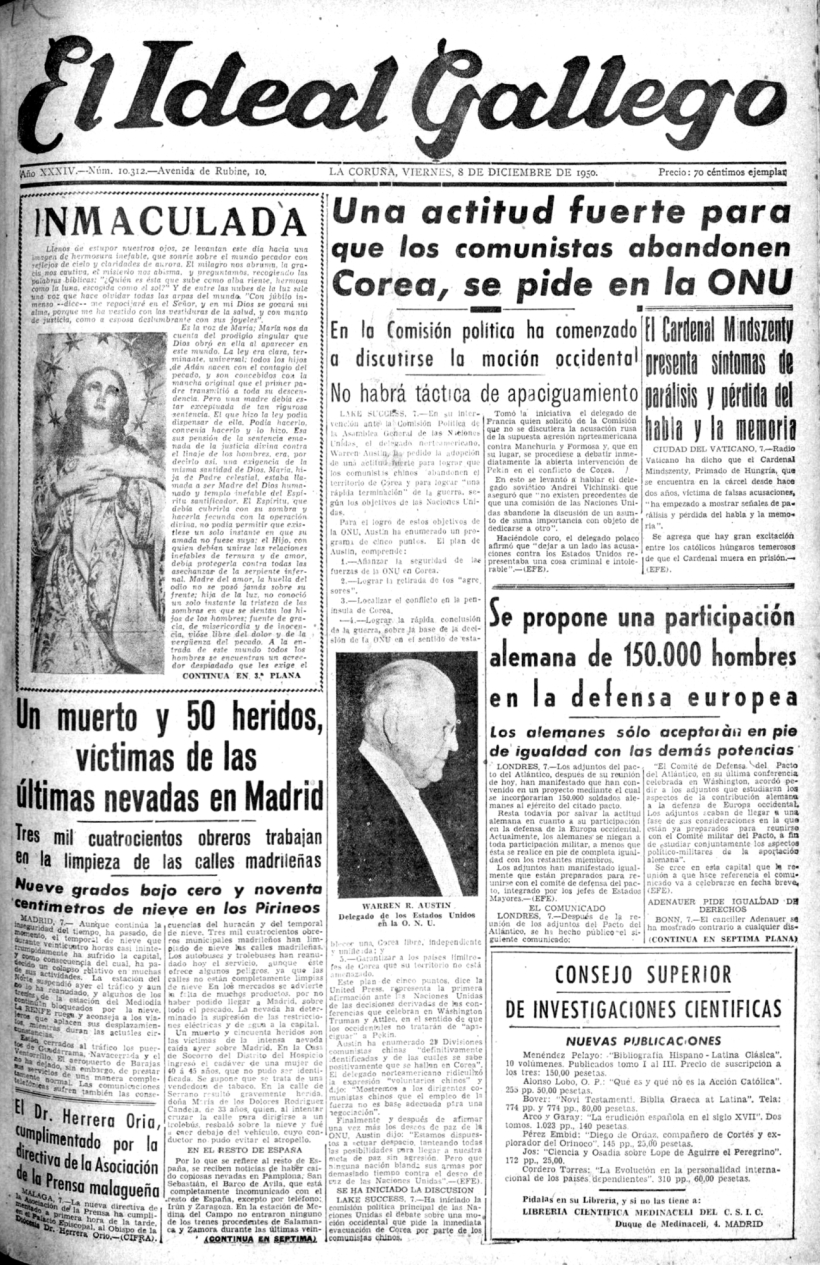 Viernes, 8 de diciembre de 1950
