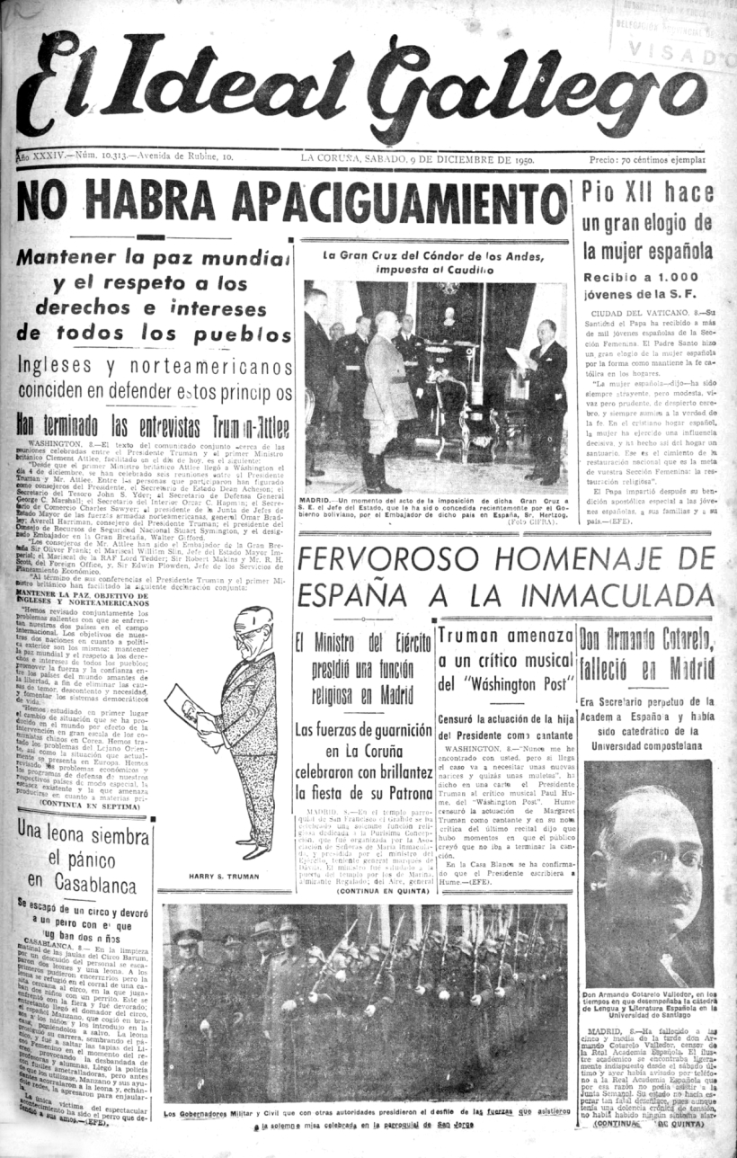 Sábado, 9 de diciembre de 1950