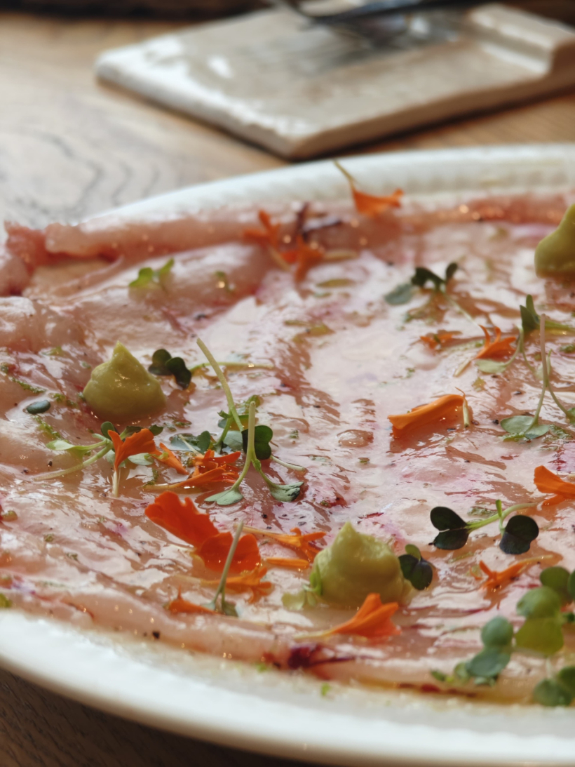 Carpaccio de carabinero de Espazo Gastro