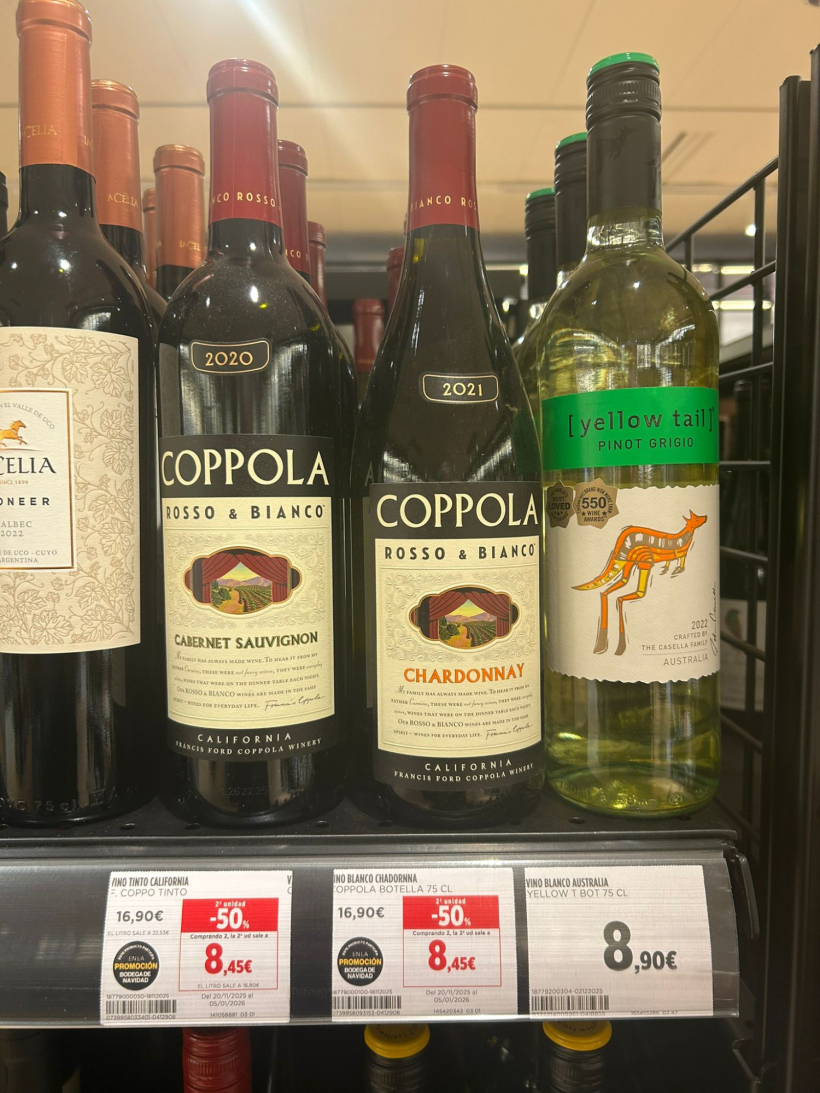 Los vinos de Francis Ford Coppola en El Corte Inglés