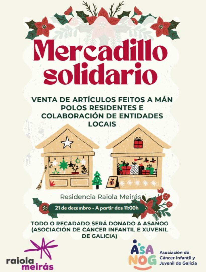 Mercadillo solidario de Raiola en Meirás