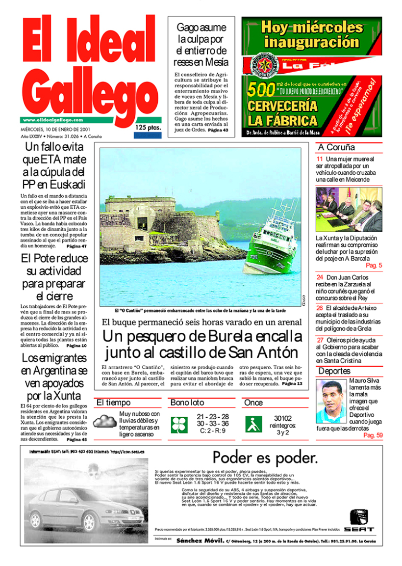 Miércoles, 10 de enero de 2001