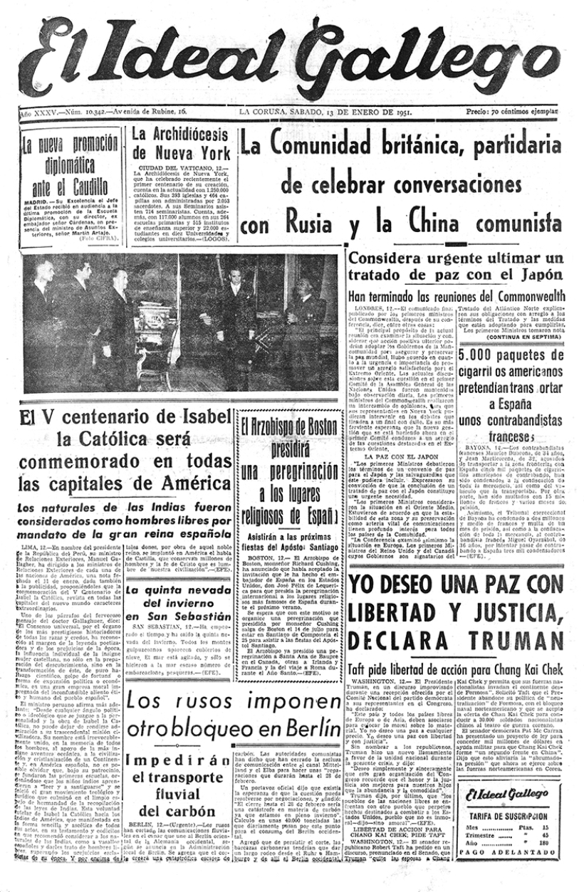 Sábado, 13 de enero de 1951