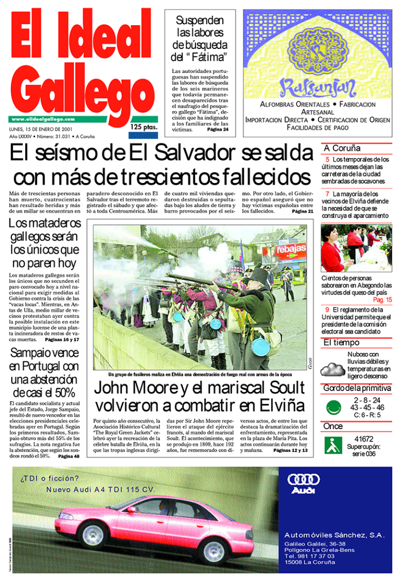 Lunes, 15 de enero de 2001