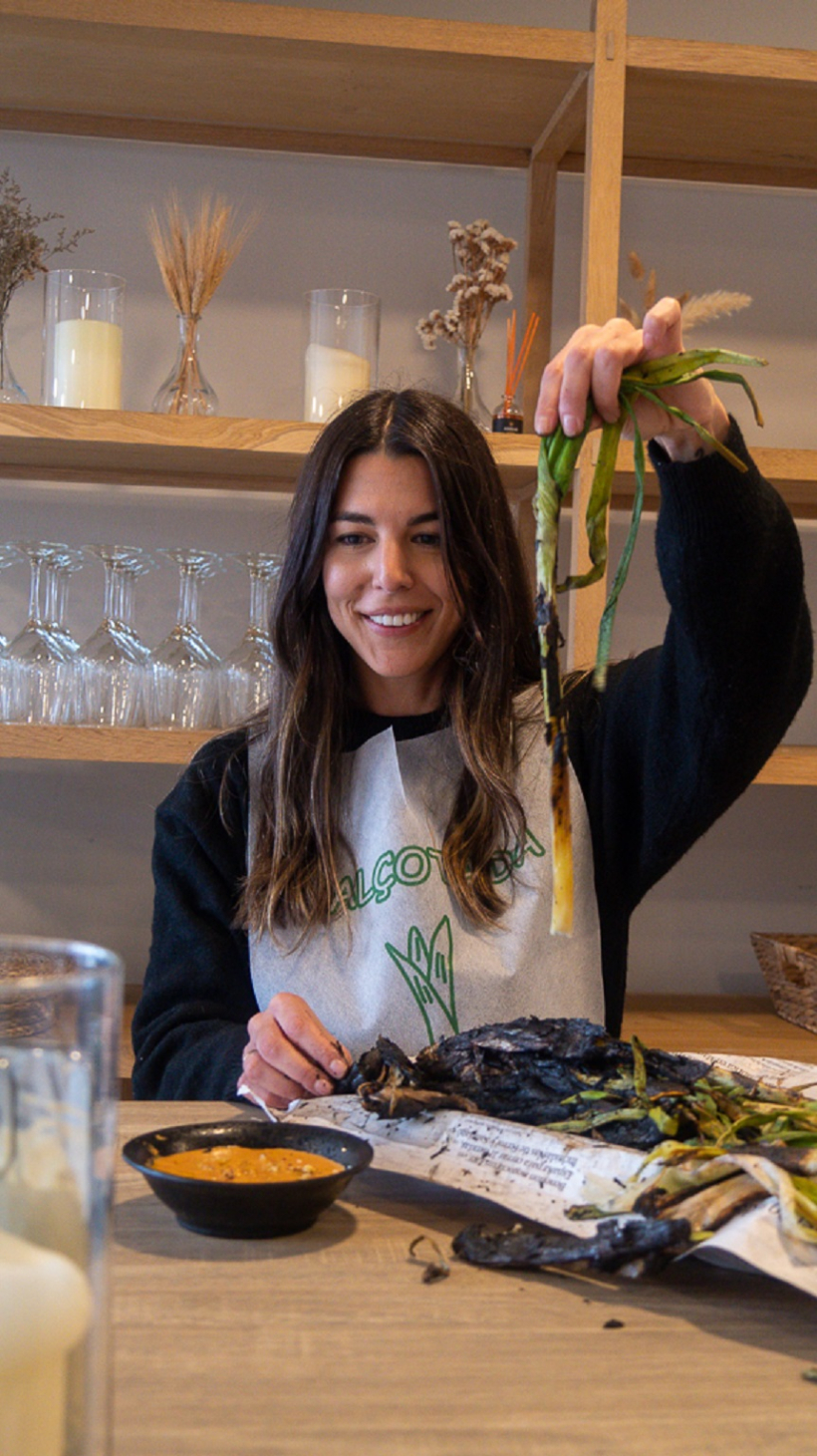 Laura Estévez, en una de las calçotadas