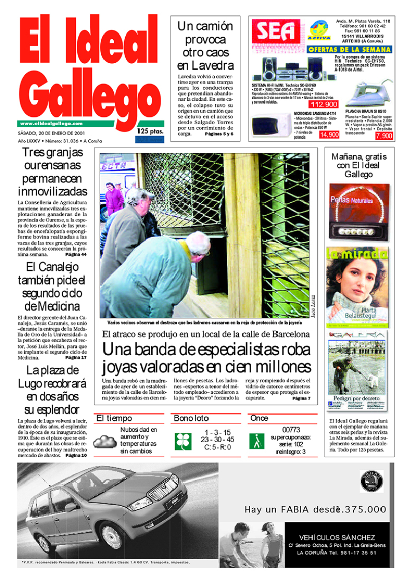 Sábado, 20 de enero de 2001