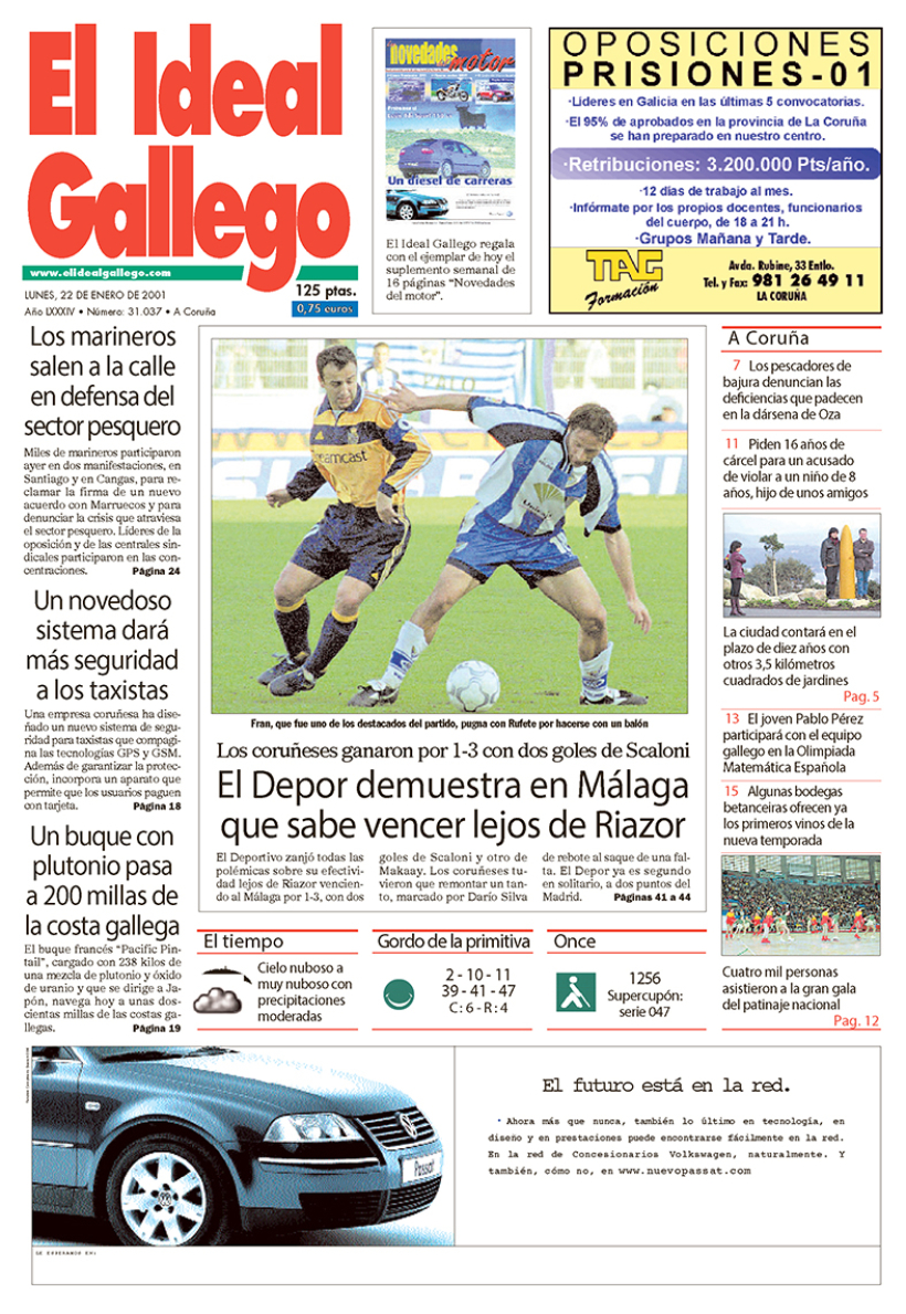 Lunes, 22 de enero de 2001