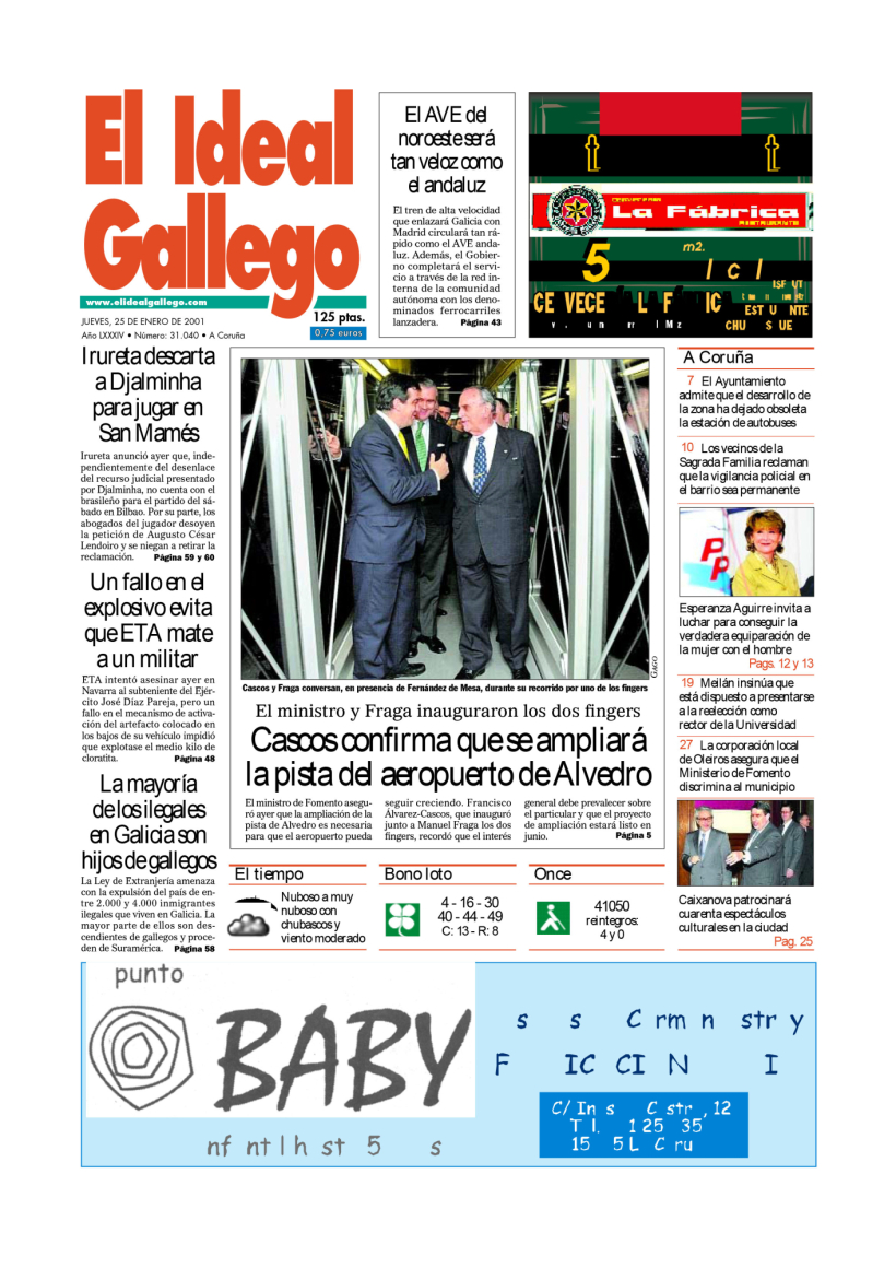 Jueves, 25 de enero de 2001