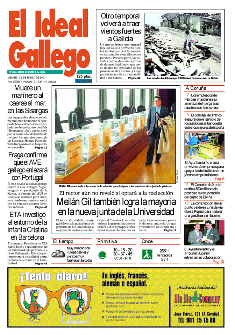 Viernes, 26 de enero de 2001