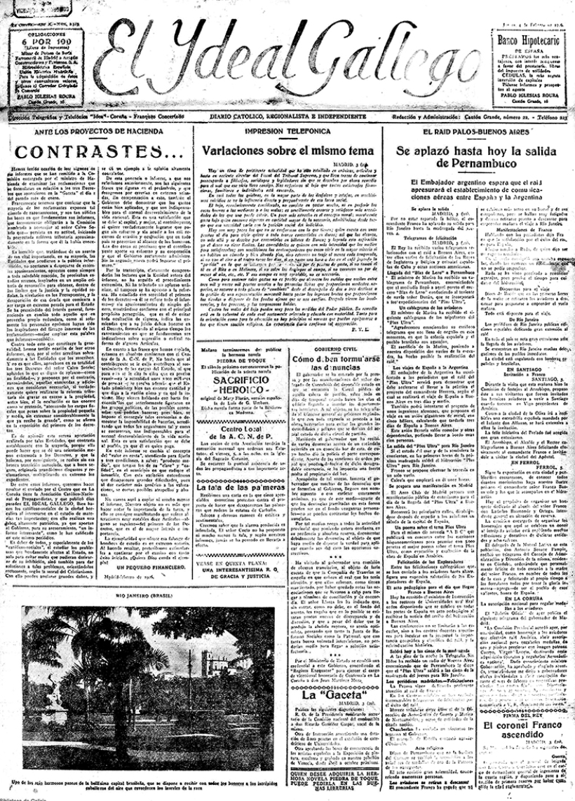 Jueves, 4 de febrero de 1926