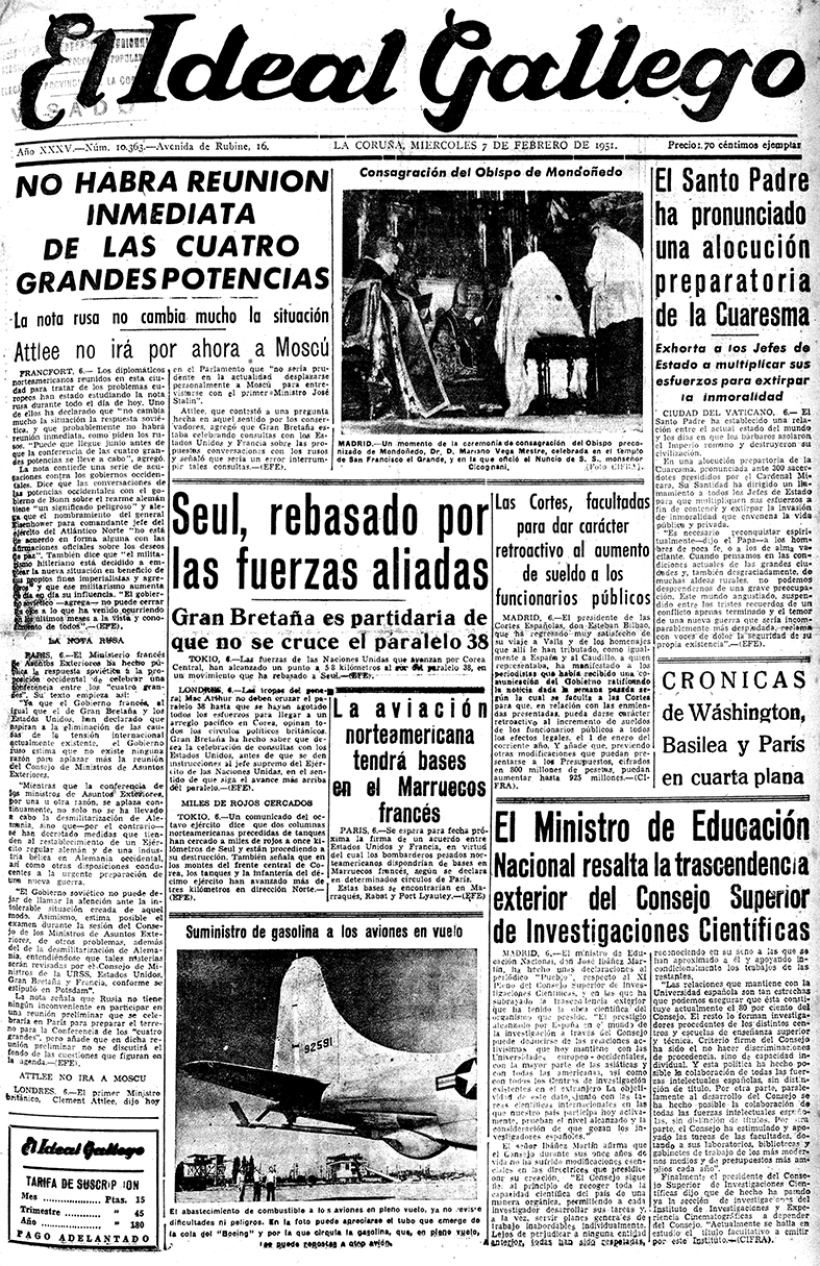 Miércoles, 7 de febrero de 1951