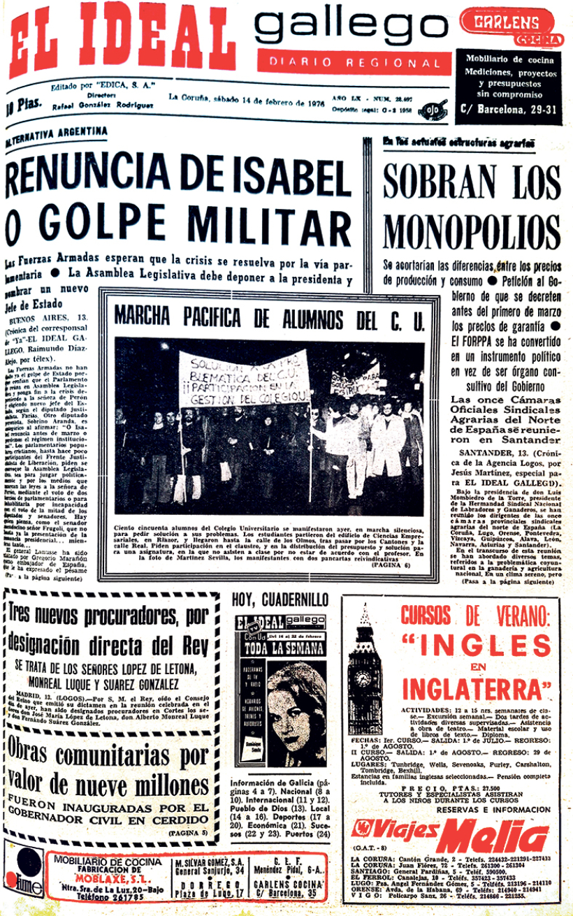 Sábado, 14 de febrero de 1976