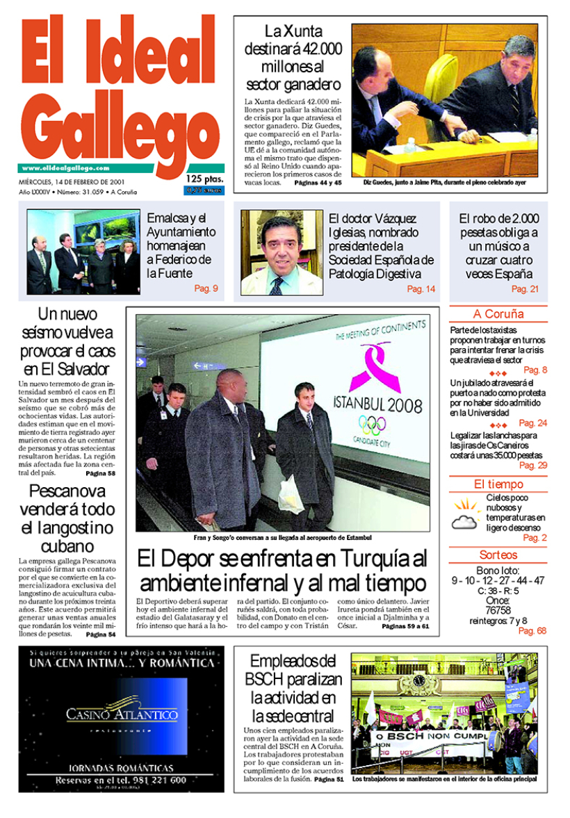 Miércoles, 14 de febrero de 2001