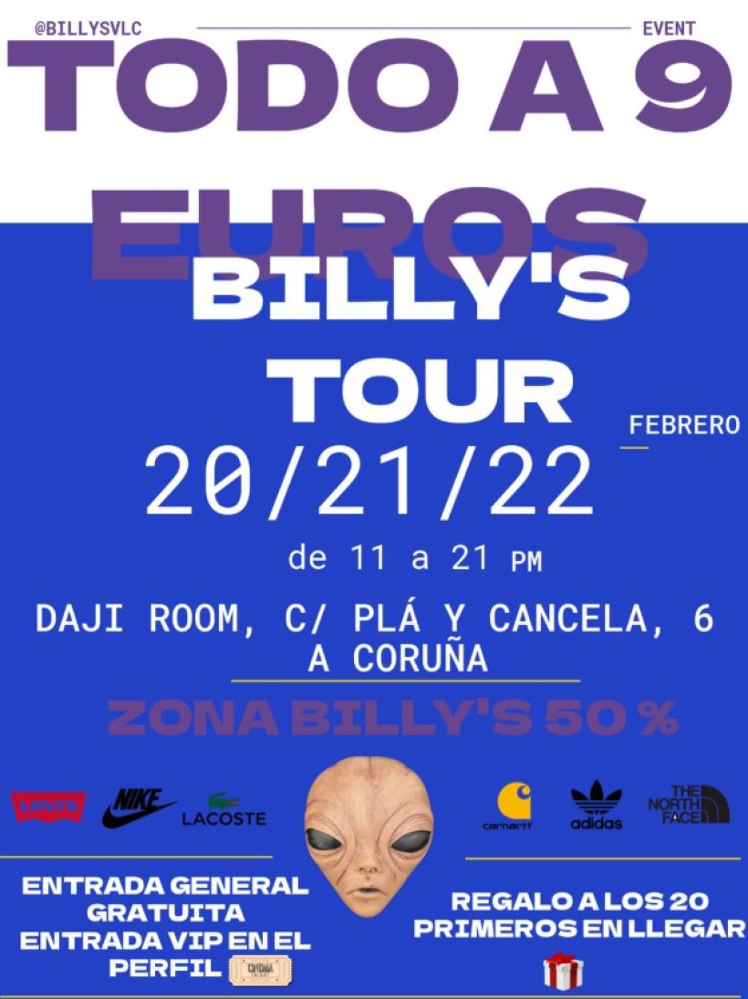 Mercado vintage Billy's en A Coruña
