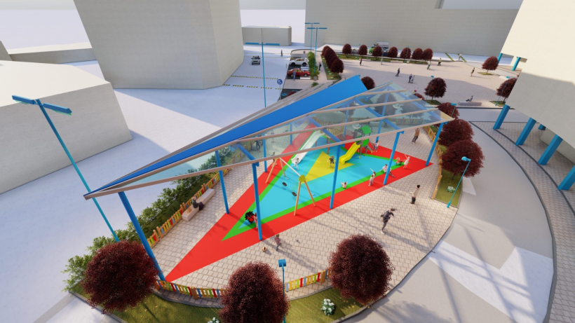 Así quedará el parque de la Sagrada Familia de Culleredo