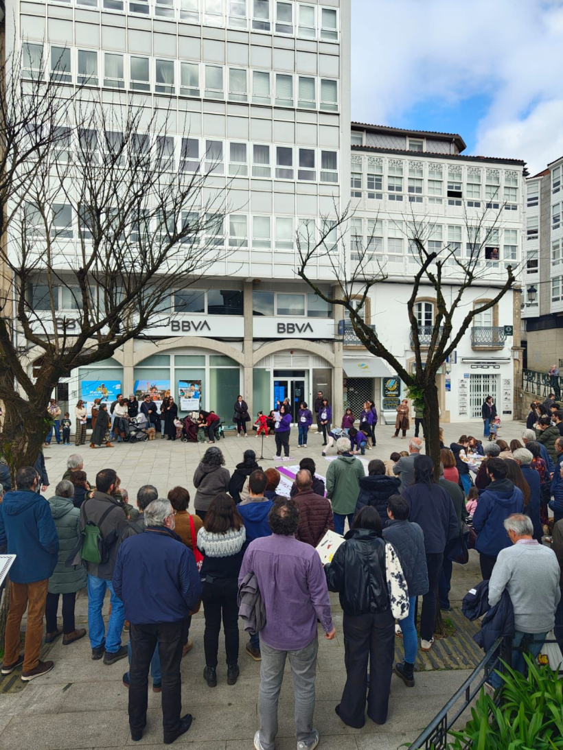 Acto del Colectivo Feminista das Mariñas en Betanzos