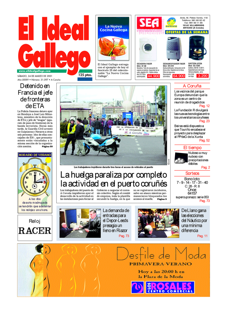 Sábado, 24 de marzo de 2001