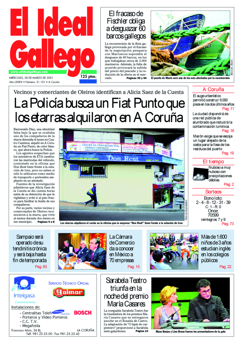 Miércoles, 28 de marzo de 2001